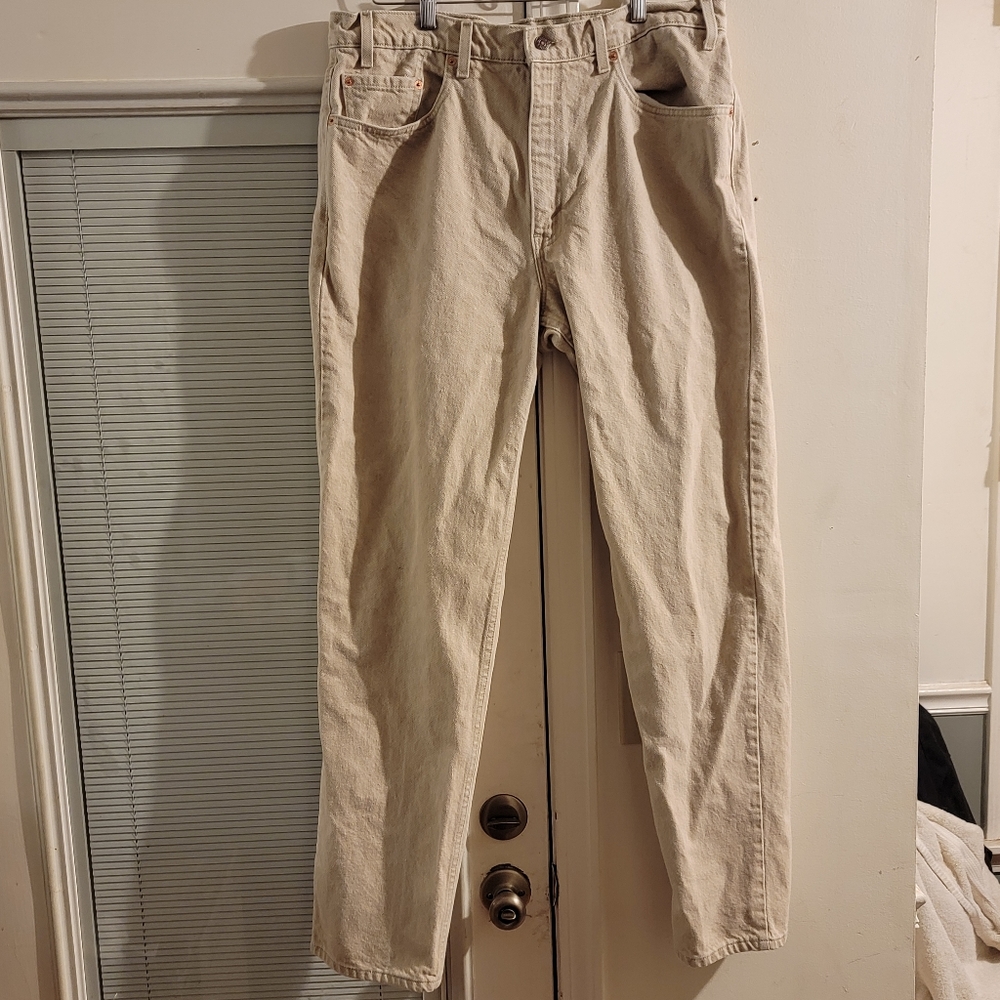 38x34 VTG Levi’s 550 Orange Tab Relaxed Fit Jeans Tan Denim MADE IN USA